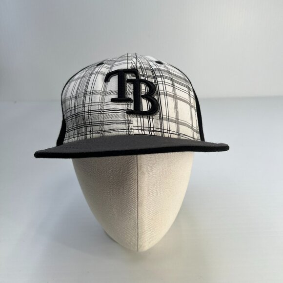 Tampa Bay Rays Hat Men 7 1/8 Plaid TB Wool New Era Run Gym Party Hype Core Cap